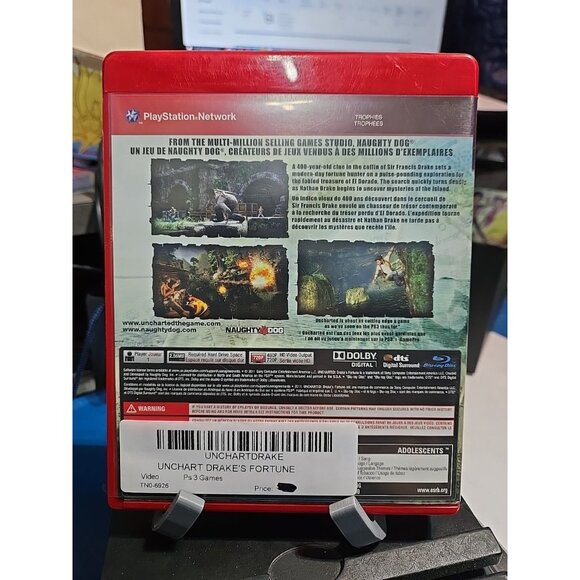 Uncharted Drake's Fortune PS3 PlayStation 3 Greatest Hits - Complete CIB - Picture 2 of 4